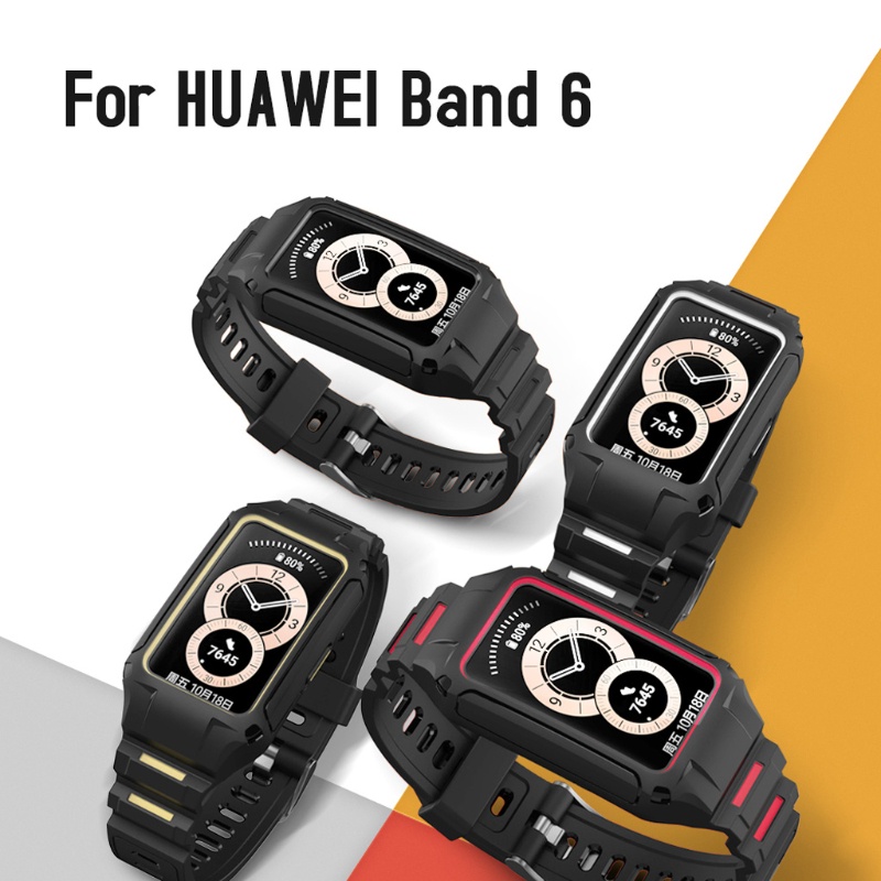Dây đeo đồng hồ thay thế bằng silicon cho Huawei Band 6 chống mồ hôi