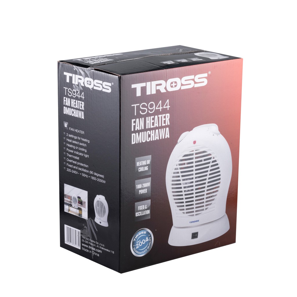 [Tiross123] Quạt Sưởi Tiross 2000W (hai cánh) TS944, sản phẩm chính hãng, bảo hành 12 tháng