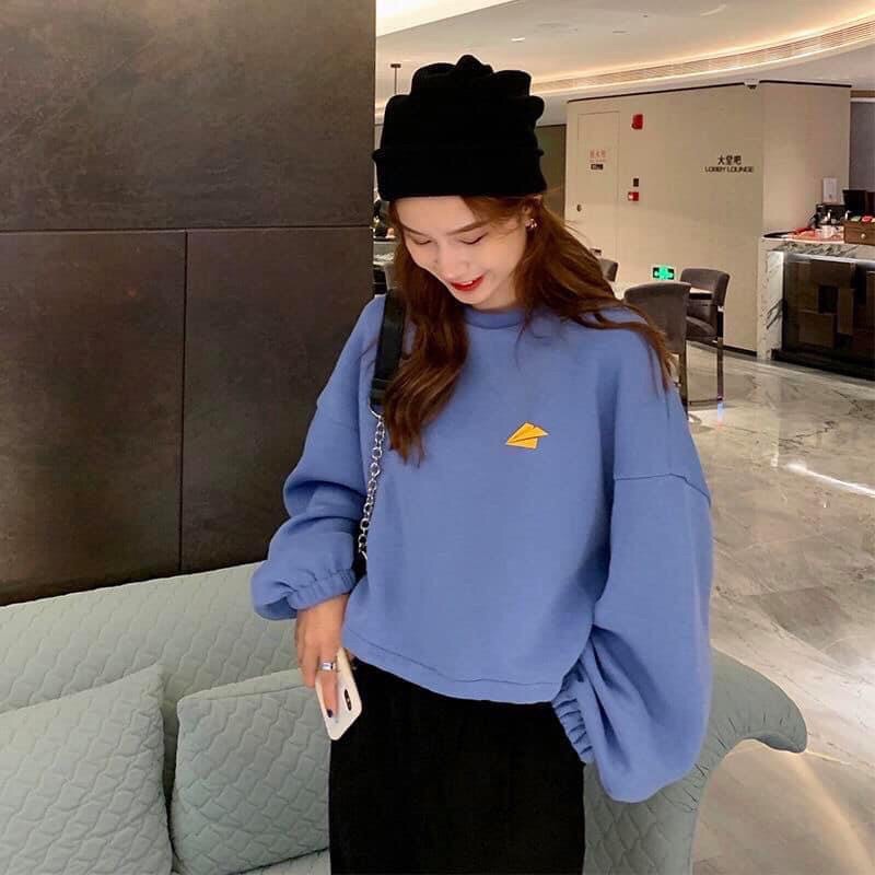 Áo nỉ bông dáng ngắn cho nữ | BigBuy360 - bigbuy360.vn