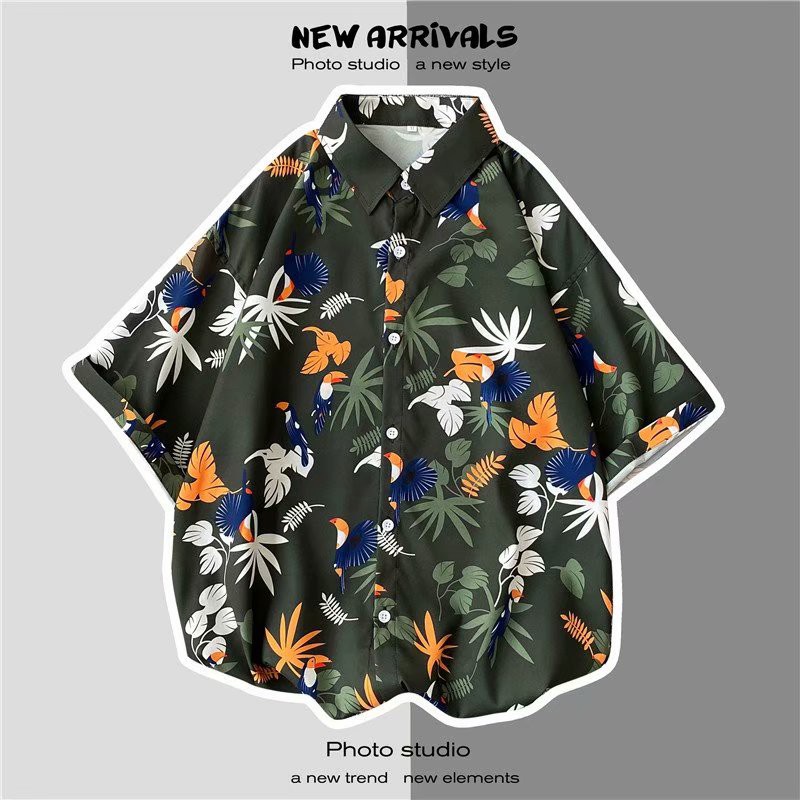Áo Sơ Mi Tay Ngắn Phong Cách Hawaii Size M-3Xl Thời Trang Mùa Hè Cho Nam Và Nữkt025