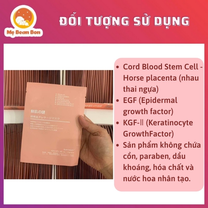 Mặt Nạ Nhau Thai Rwine Beauty Stem Cell Placenta, Nhật Bản