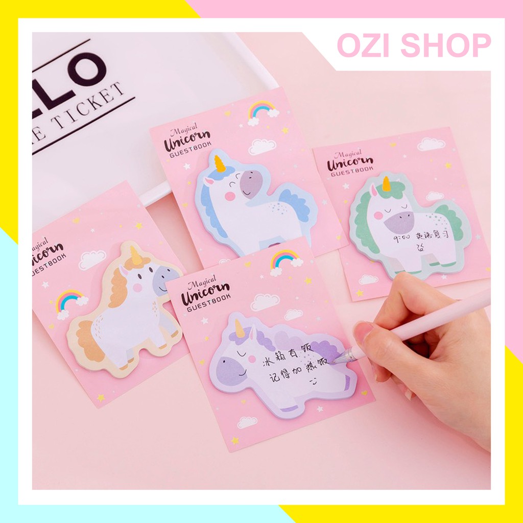 Giấy Note hình Unicorn xinh xắn (ngẫu nhiên mẫu)