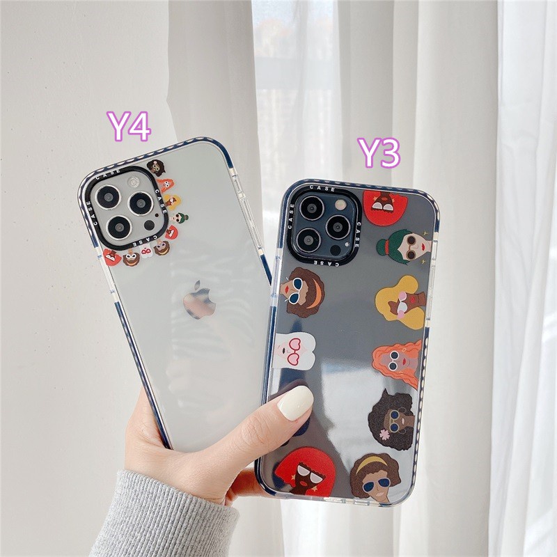 Casing Casing Samsung Galaxy A52 A72 A12 A71 A51 A21s  A70 A50 A50s A30s A30 A20 J7 Prime S20 S21 Plus Note 20 Ultra Phone Case Funny Cartoon Girl Silcone Transparent Silicone Shockproof Soft Clear Protective Cover