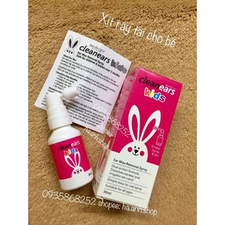 Làm sạch ráy tai cho bé Clean Ears Kids dạng xịt