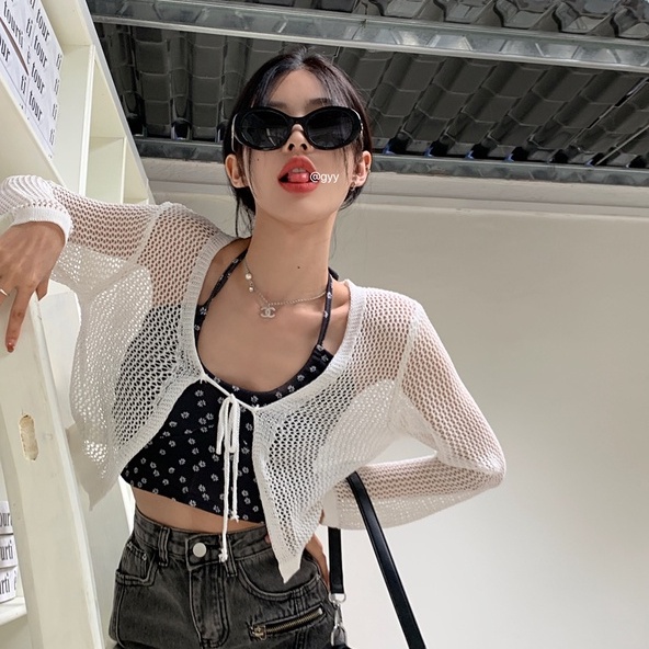 Áo cardigan dệt kim SUXI đơn giản dễ phối đồ thời trang mùa hè cho nữ