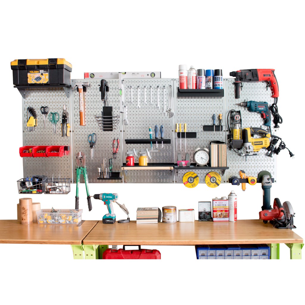 Bảng treo dụng cụ Pegboard cơ khí SMLIFE WB5 - Lưu trữ dụng cụ sửa chữa, đồ nghề trực quan dễ tìm kiếm