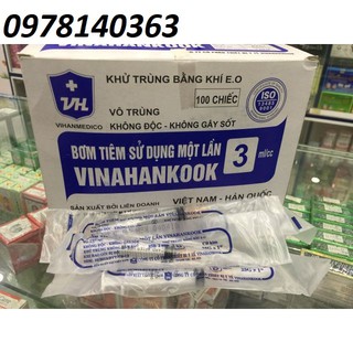 Bơm tiêm 3ml hộp 100c vinahankook