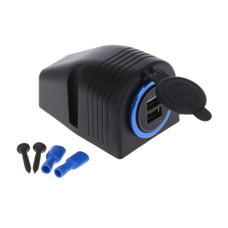 Cục Sạc Chuyển Đổi LIDU1 12V 24V Sang 5V 2.1A Hai Cổng USB Cho Xe Hơi Xe Tải