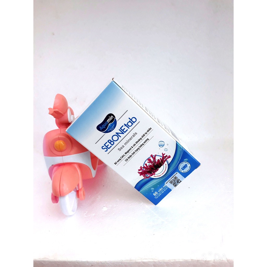 Viên uống Canxi SEBONETAB, canxi tảo biển giúp cải thiện tình trạng loãng xương; giúp xương chắc khỏe