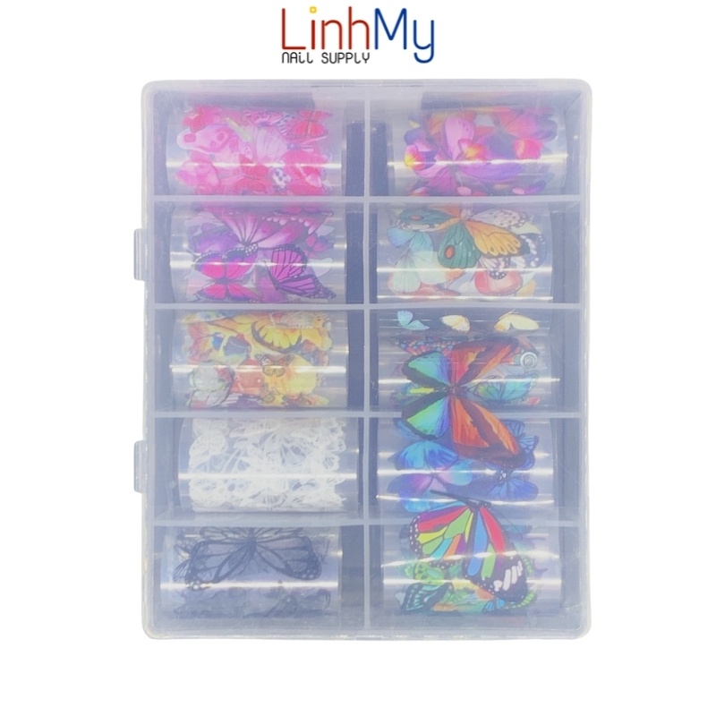 Foil dán móng - foi hoạ tiết báo, foi thương hiệu - Bướm