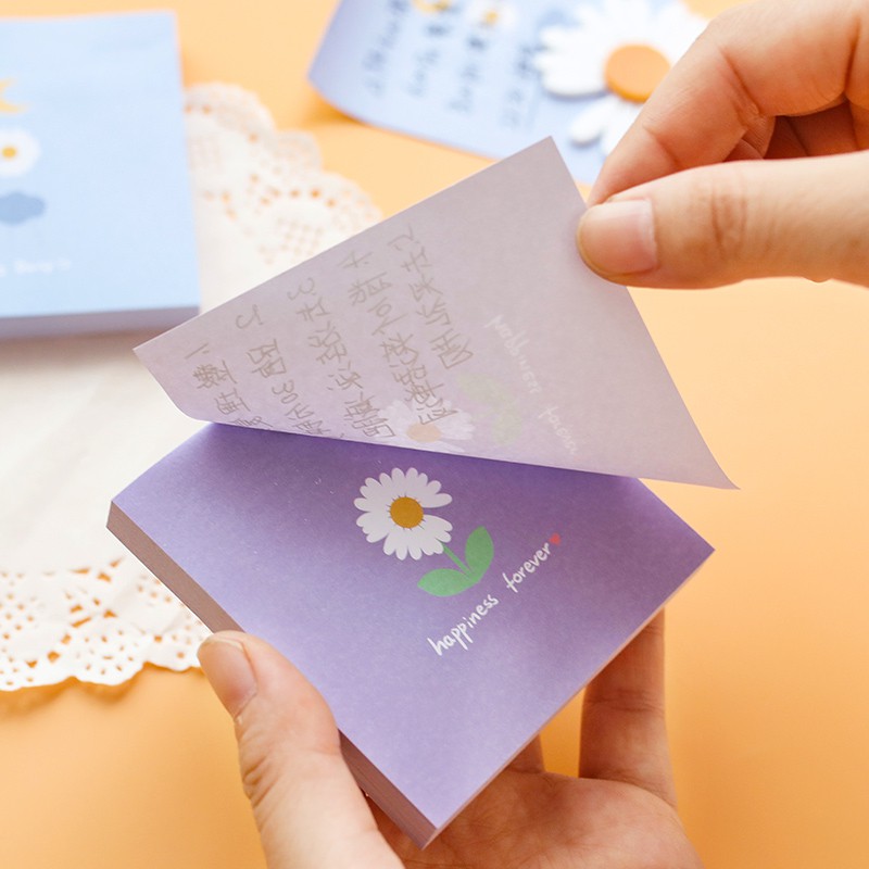 Tập ghi chú hoa cúc nhỏ gọn tiện lợi bằng giấy siêu dai nhiều màu (SGC04)
