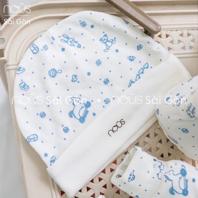 Set Mũ, Bao Tay, Bao Chân Nous Petit - Phụ Kiên Cho Bé Sơ Sinh/ Newborn/NB