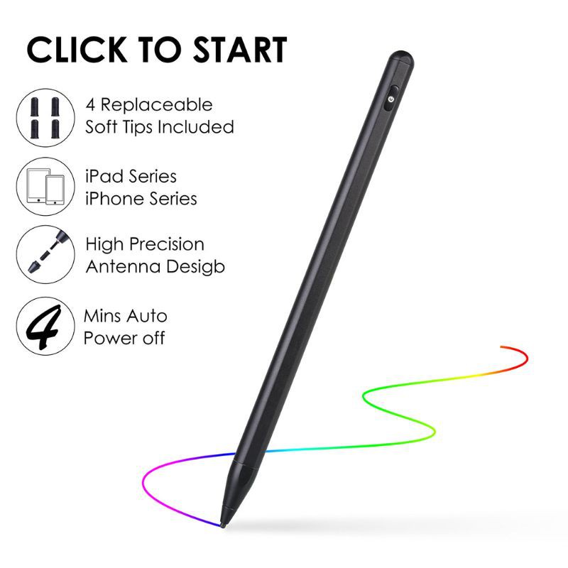 Alli Universal Fine Tip Stylus Pen Screen Capacitive Touch Pen for iPad iOS Android Mobile Phones Tablet Pencil Accessories