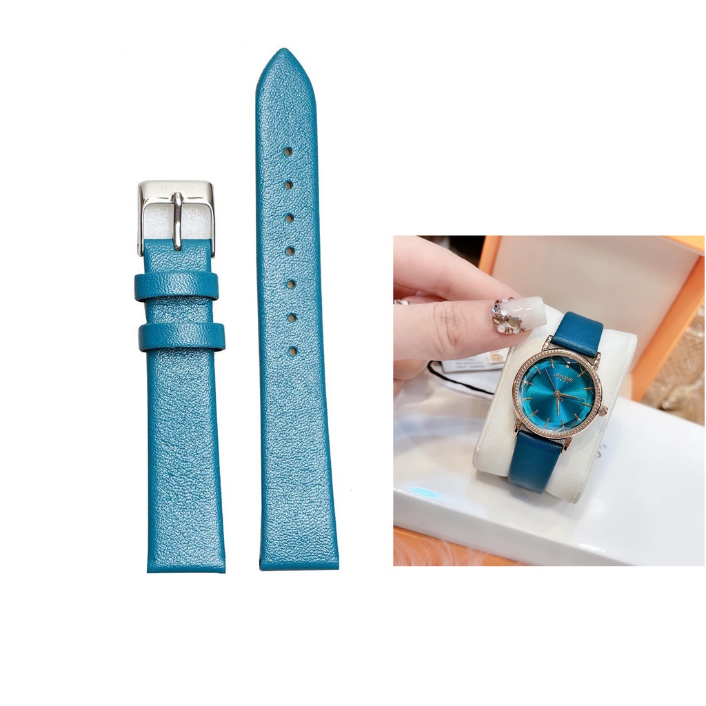 Dây da đồng hồ Julius size 16 nhiều màu sắc