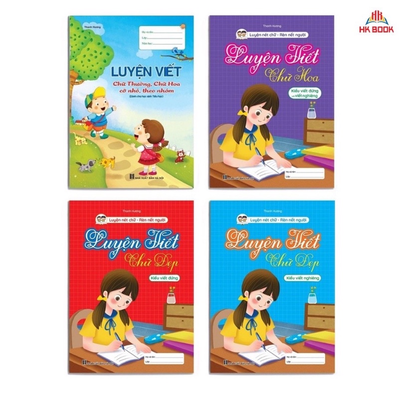 Trọn bộ 4 cuốn Luyện Viết chữ thường - chữ hoa - chữ đẹp