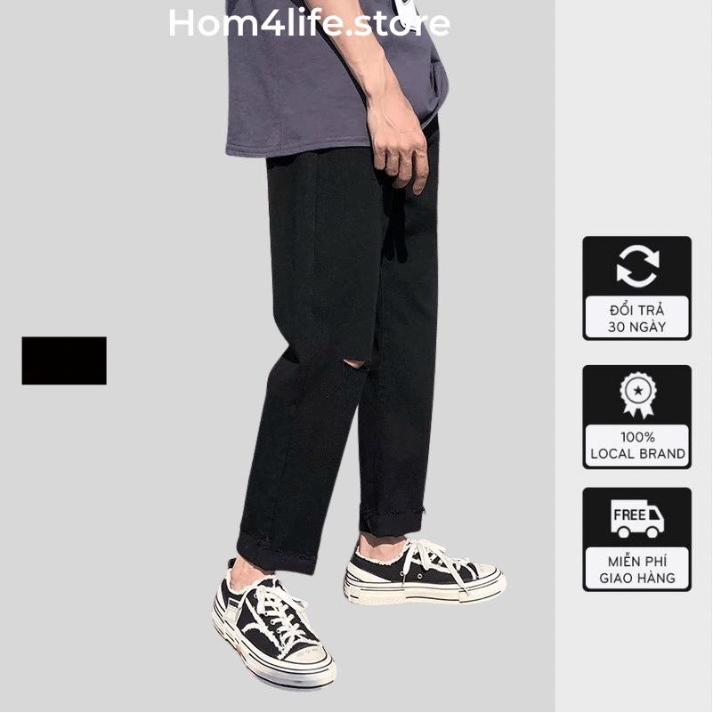 Quần Jeans nam ,quần baggy nam jean đen nam ống suông, rộng, hottrend 2021-Q7