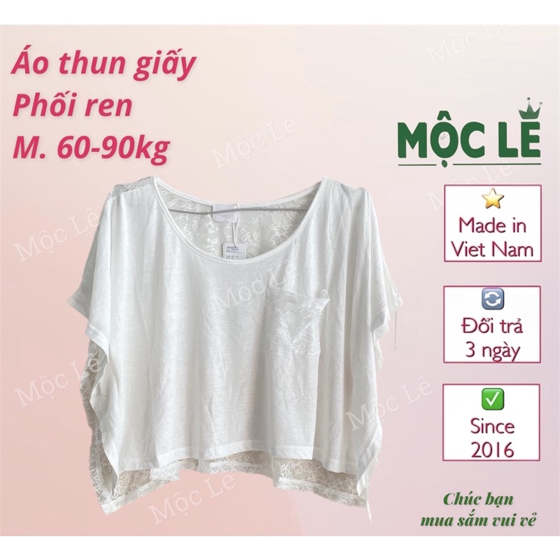(40-90kg) Áo croptop nữ áo cánh dơi lửng thun giấy phối ren xuất nhật freesize bigsize plus size