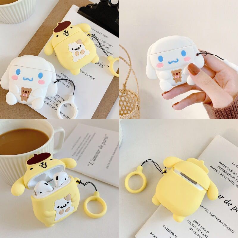Vỏ bảo vệ hộp sạc tai nghe bluetooth hoạt hình xinh xắn thích hợp cho Airpods 1 / 2