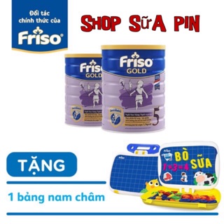 Combo 2 lon sữa bột friso gold 5 lon 1500g tặng 1 bảng học