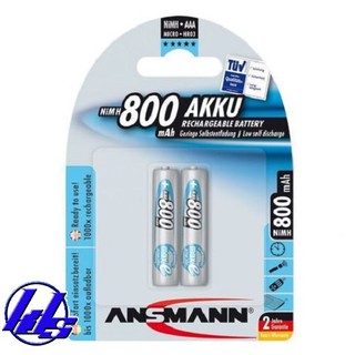 Pin sạc AAA Ansmann Mignon AAA800mAh - Vỉ 2 viên