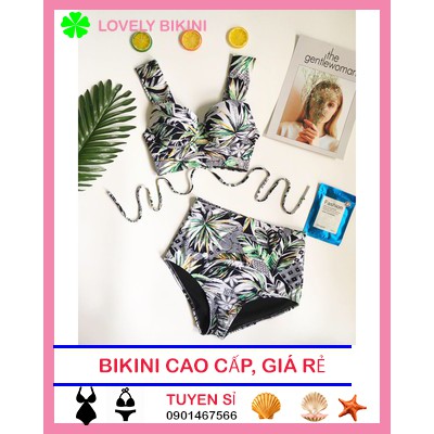 Bikini cúp ngực hoa lá