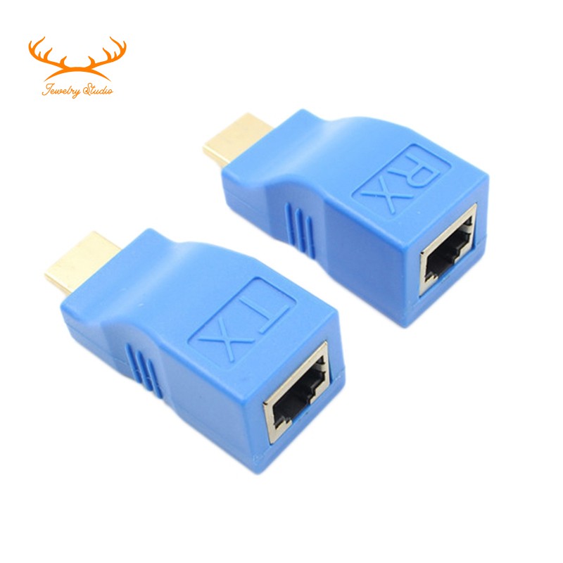 Bộ Chuyển Đổi Mở Rộng Hdmi Sang Rj45 Lan Tx Rx Cat5E Cat6 Ethernet Cable V1.4 30m 4k Hd Tv 1080p