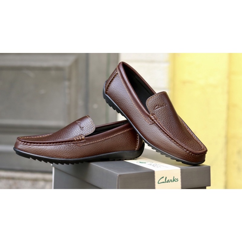 Giày lười CLARKS chính hãng cho nam da bò mềm, nhập khẩu Thái Lan CL02
