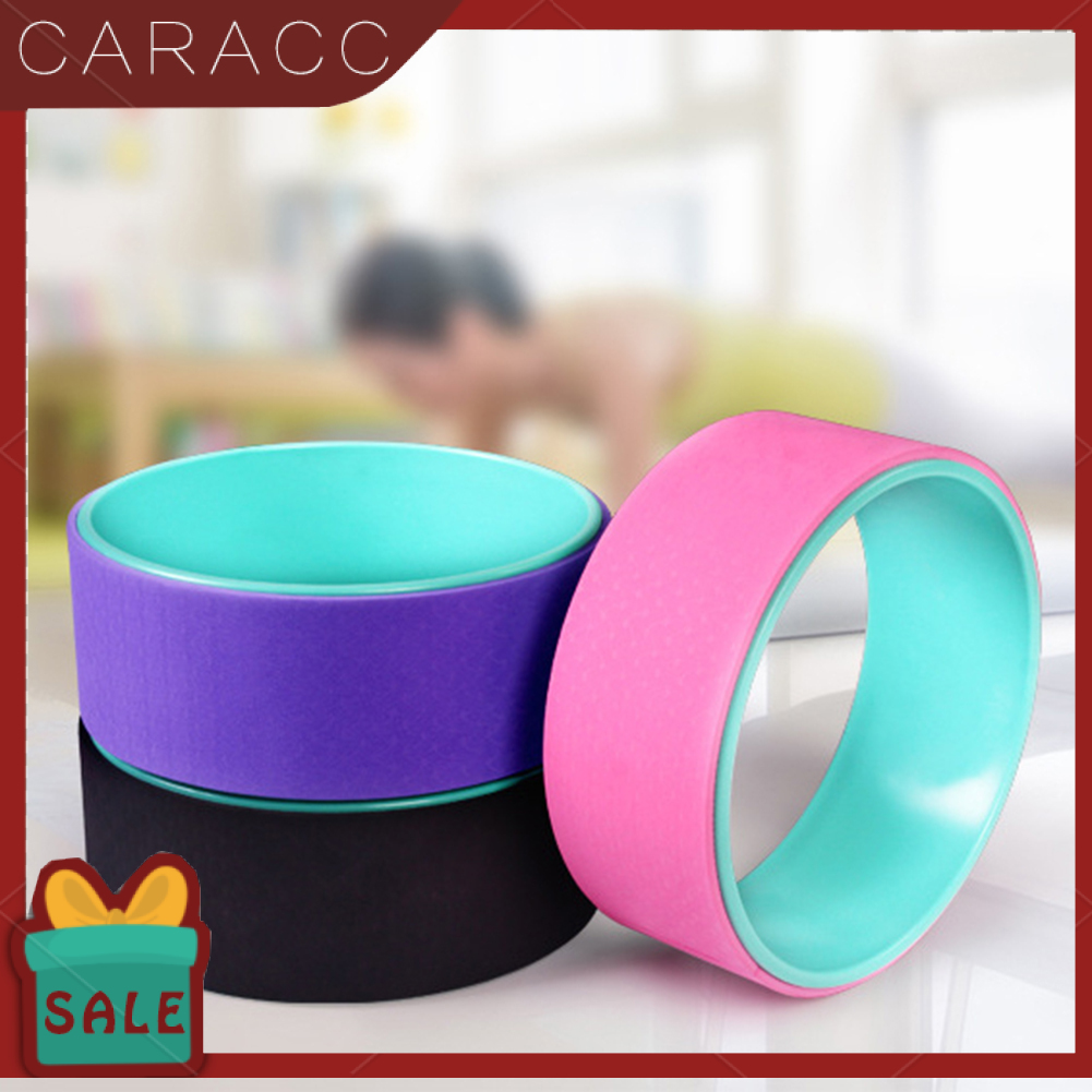 CarAcc Yoga Pilates Circle Gymnastic Exercise Fitness Back Stretch Roller Ring Wheel