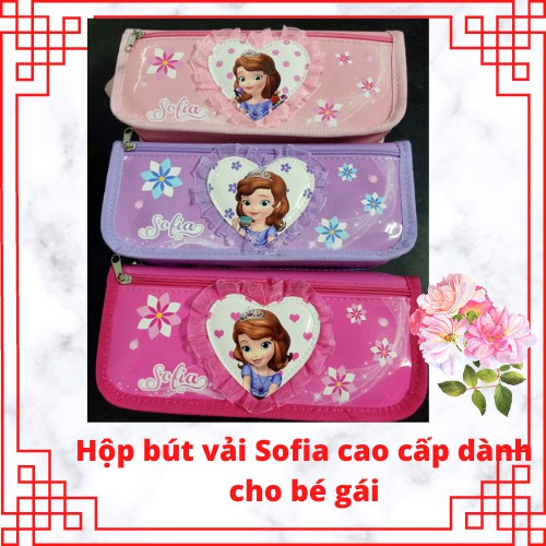 Hộp bút Vải SOFIA 2256  2 ngăn hàng Cao Cấp