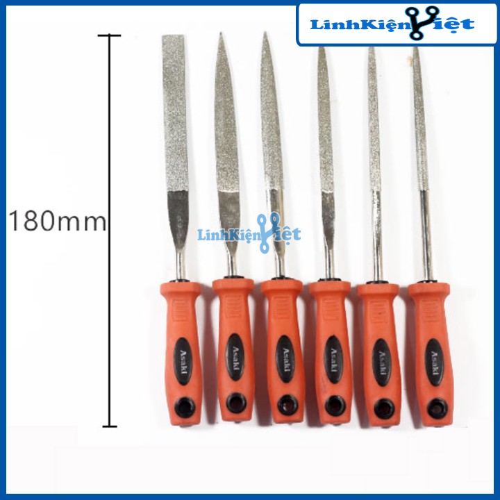 Bộ 6 Thanh Mài Hợp Kim Asaki AK-3903