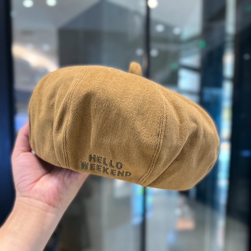 Mũ Beret Thêu Chữ Phong Cách Hàn Quốc Thời Trang Cho Nữ