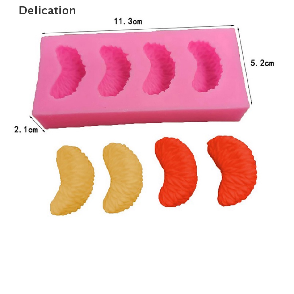 Khuôn silicone dạng múi cam để làm xà phòng/ món tráng miệng/ bánh nướng/ đồ trang trí
