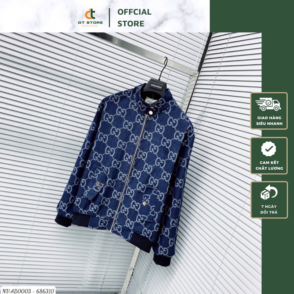 Áo Khoác Nam Gc Phối Họa Tiết Dập Vân Sang Trọng Lịch Sự - Áo Khoác Gc Cao Cấp Dành Cho Nam Nữ DT STORE MENWEAR