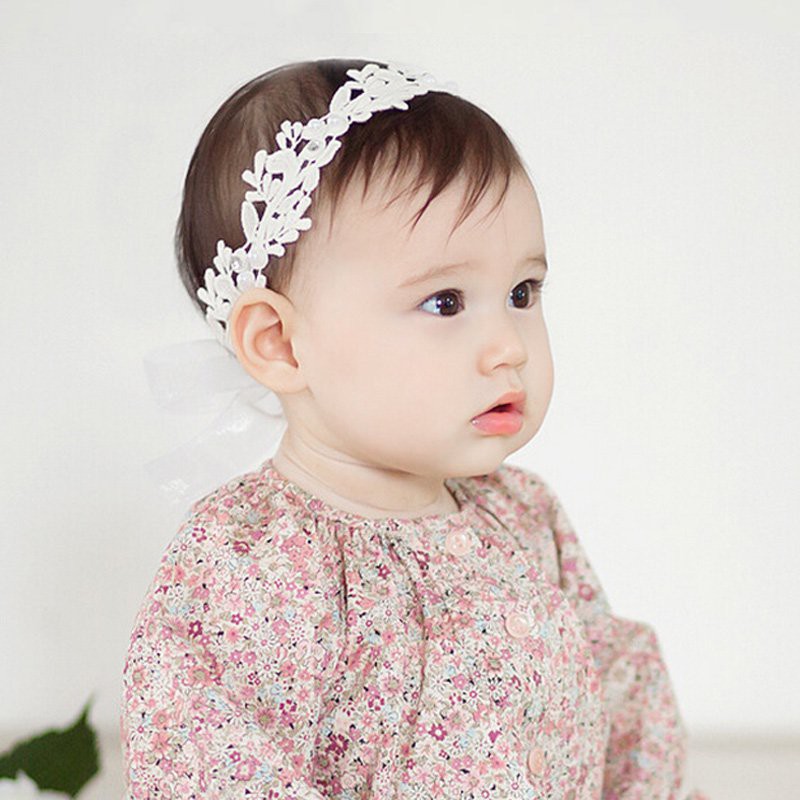 Băng đô vải hoa cài tóc phong cách đáng yêu dành cho bé