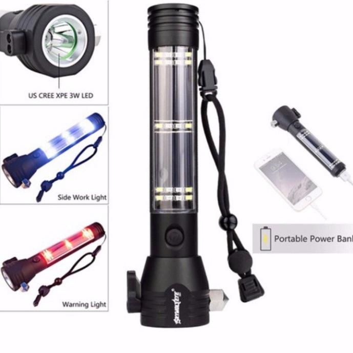 [LOẠI 1] Đèn pin siêu sáng 11 chức năng SOLAR FLASHLIGHT[có sỉ]