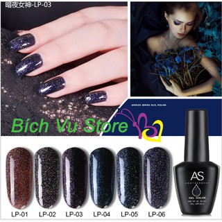 Sơn Gel kim tuyến đen AS mã LP | chai đen sáng đẹp