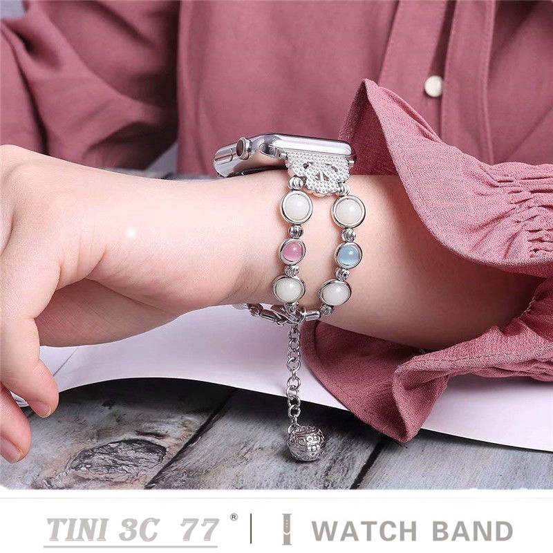 Dây đeo thay thế màu dạ quang độc đáo cho Apple Watch Series IWatch 7 / 6 / 5 / 4 / 3 /SE 45mm / 40mm / 42mm / 38mm /41mm / 44mm Dây đeo Apple Watch