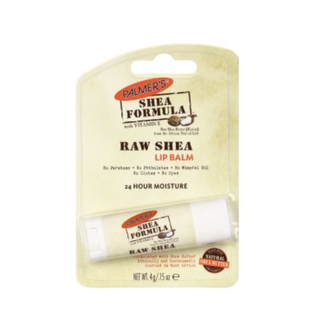 Son dưỡng môi bơ hạt mỡ Palmer's Shea Formula With Vitamin E Raw Shea Lip Balm 4g - ngăn ngừa thâm, giảm khô, nứt môi