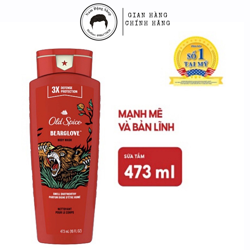 Sữa Tắm Old Spice Bearglove 473ml - Chính hãng USA