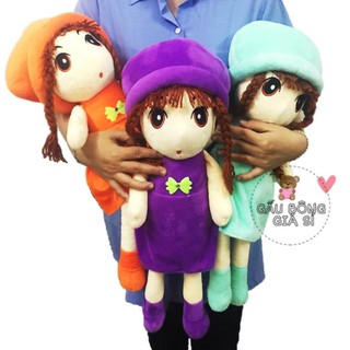 [TẶNG GẤU BÔNG TRÀ SỮA] BÚP BÊ CHIBI HỒNG DỄ THƯƠNG 60CM