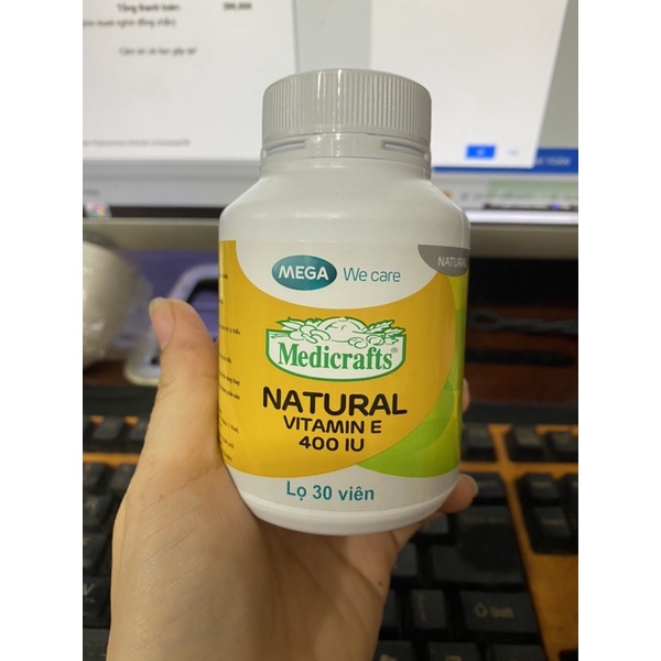 NATURAL VITAMIN E 400 IU NATURAL hộp 30 viên