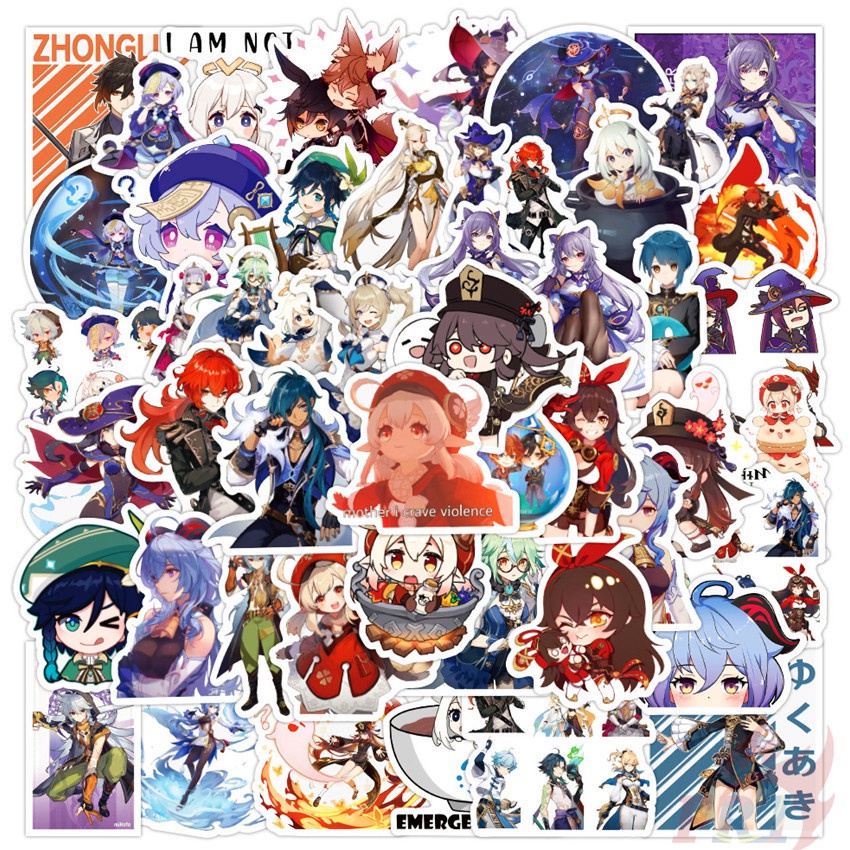❉ Genshin Impact - Series 07 Cartoon Games Stickers ❉ 50Pcs/Set DIY Fashion Luggage Laptop Skateboard Doodle Decals Stickers