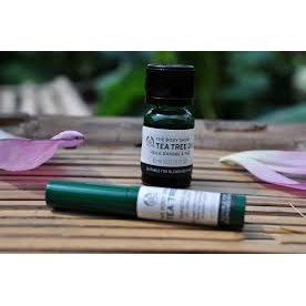 Combo Tinh dầu, Gel giảm thâm mụn trà tea tree oil THE BODY SHOP