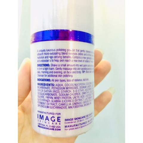 Tẩy tế bào chết, dưỡng trắng da Image Skincare Iluma Intense Brightening Exfoliating Powder 43g dạng bột