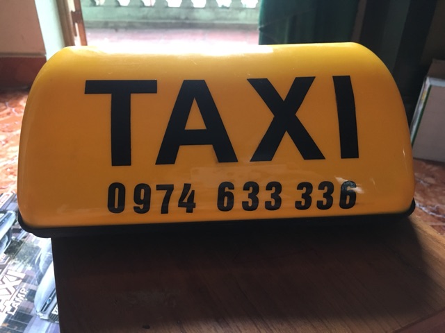 Mào taxi nam châm có dend, có in sdt