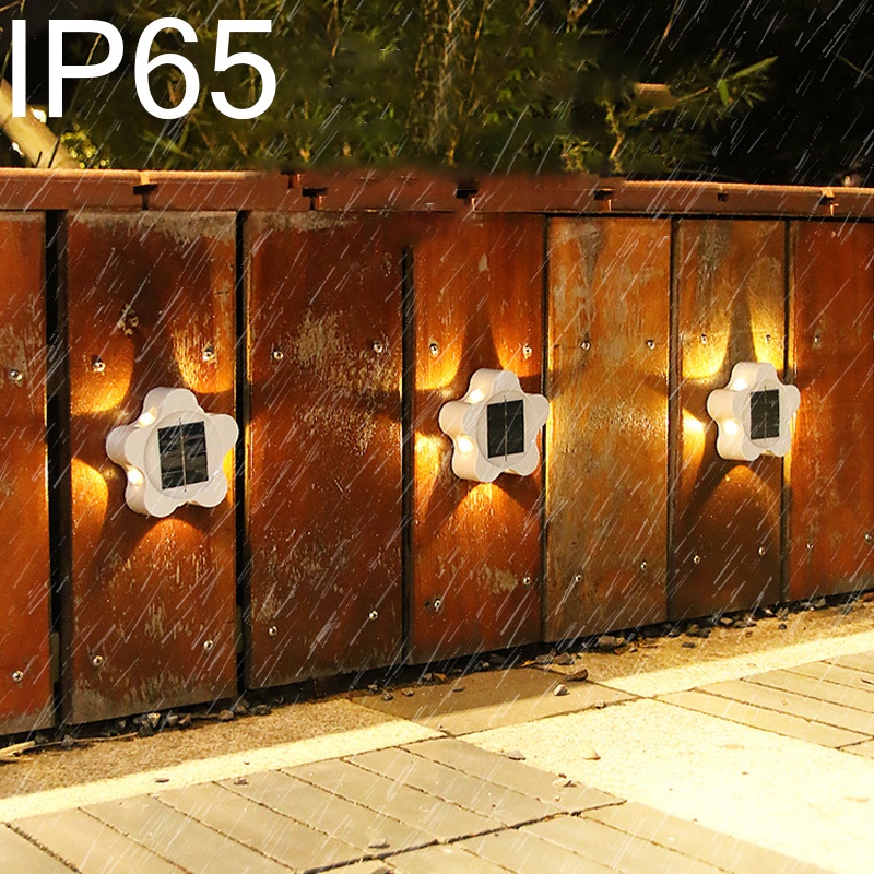 Đèn LED Năng Lượng Mặt Trời Chống Thấm Nước Hình Hoa Mận Trang Trí Cầu Thang Sân Vườn