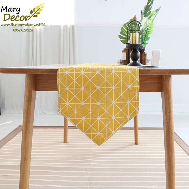 KHĂN RUNNER MARY DECOR - HỌA TIẾT VÀNG KR-E01