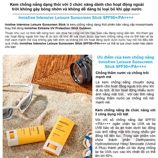Innisfree intensive leisure suncreen stick spf50+ pa++++