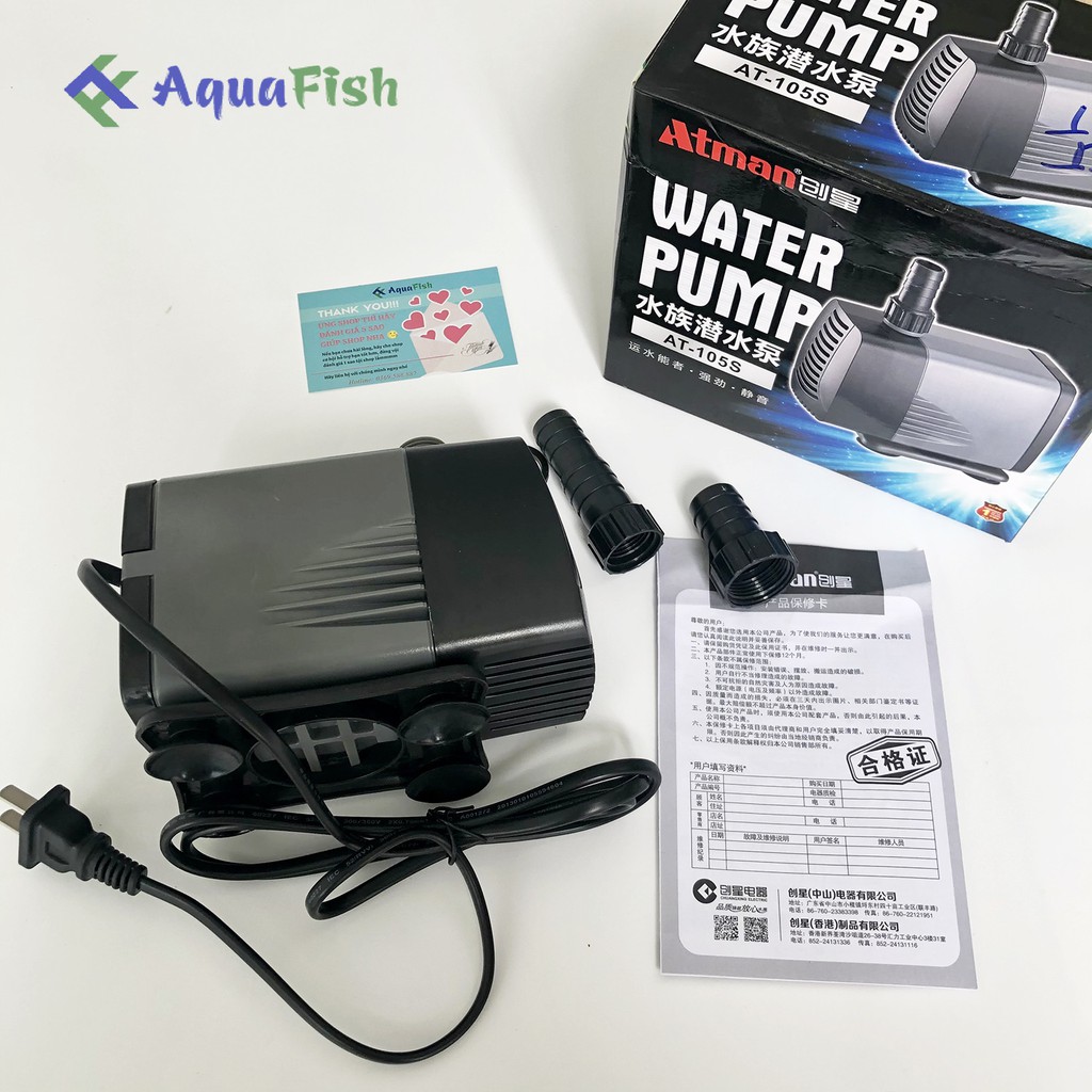 Máy Bơm Nước Cho Bể Cá Atman 104S đến 107S (máy bơm khỏe, tiết kiệm điện và êm ái)
