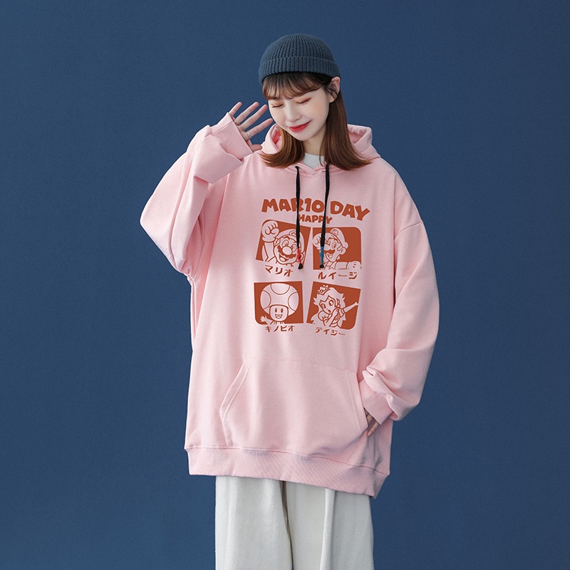 Áo sweater IFNICEFUTURE dài tay dáng rộng phong cách mùa xuân sành điệu cho nam nữ